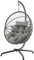Blisswood Rattan Hanging Egg Chair with Cushion & Stand – Indoor & Outdoor Swing Chair for Garden, Patio or Balcony – Foldable Wicker Pod Chairs – Supports Up to 150kg (Light Grey)
