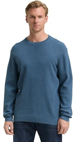Tom Tailor Herren 1047570 Strickpullover aus Bio-Baumwolle (1er Pack)