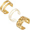 agogue 3 Stück Armreifen Gold Damen, Oberarmreif Gold Modeschmuck, Armreif Minimalistischer Armband Set, Vintage Adjustable Goldene Armreifen für Damen