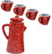 UPKOCH 1juego Mini Té De Juguete De Porcelana Tetera y Tazas para Casa De Muñecas Accesorios De Decoración para Juego De Roles