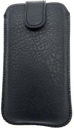 Handy Tasche schwarz mit Magnetverschluss für Apple iPhone 14 Pro, iPhone 15 Pro, iPhone 16 Pro - Schutz Hülle Slim Case Cover Etui Sleeve Pouch