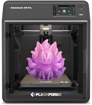 FLASHFORGE AD5M Pro 3D Printer – 600mm/s High-Speed Core XY, 1-Click Auto Leveling, ≤50dB Quiet Printing with Camera, 0.4&0.6mm Nozzle Bundle, Auxiliary Cooling, 220x220x220mm Build Volume（AD5M Pro)