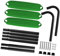 Hellery Scala per Trampolino, 3 Gradini Larghi, Portatile, per Esterni, Accessori Robusti, 103 X 35 Cm, Staccabile, Verde