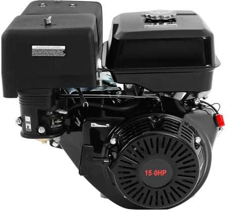 15 PS 4-Takt-Benzinmotor Gasmotor 9700W 420CC Go-Karts Motor Einzylinder Standmotor, Pocket Bike Benzin Motor mit Ölmangelschutzfunktion, Schwerlastmotor für Landmaschinen und Wasserpumpe