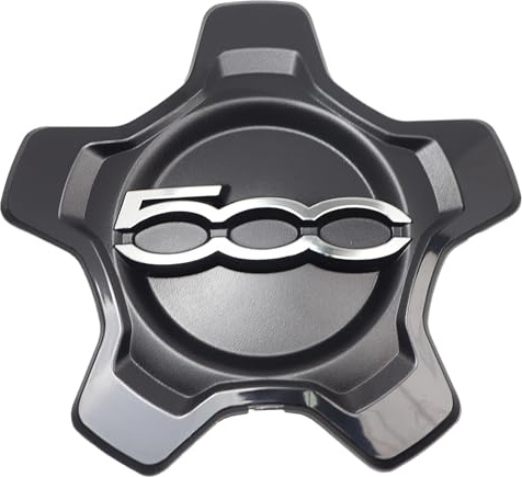 YananAC Coprimozzo per cerchi in lega con bordo nero lucido compatibile con F1at 500 X 735626311