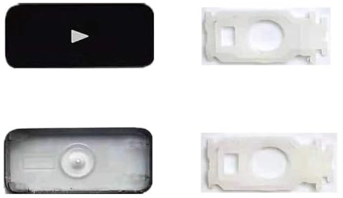 OLVINS Rechte Tastenkappe inkl. Scherenmechanik für MacBook Pro/Air M1 M2 M3 A2141 A2442 A2485 A2251 A2289 A2179 A2337 A2338 A2681 2019–2022 (Tastenkappe der rechten Pfeiltaste und Scherenmechanik)