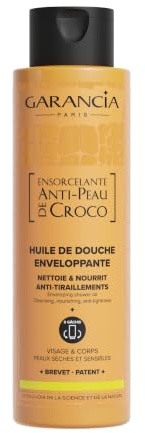 Garancia Huile de Douche Enveloppante Corps Nettoie Nourrit 400ml | Huile lavante transformée en lait au contact de l'eau. Nettoie sans dessécher et nourrit la peau, fini soyeux