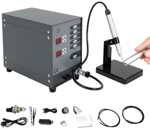 CHIMHOON Poste à souder à points automatique 220V avec double écran LCD pour bijoux