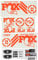 Ecoshirt 0F-R8A1-XLXB Sticker Fork Fox 32 Am63 Aufkleber Decals Autocollants Stickers Fourche Gabel Fourche Rouge Fluo