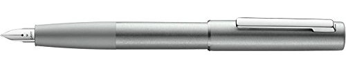 Lamy Unisex Aion Brushed Aluminium Fountain Pen - Olive Silver - Fine Nib