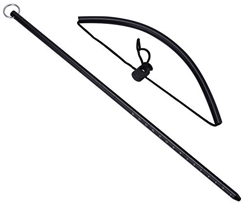 Scuba Riffstab Tauchen, 35cm Diving Pointer Stick Unterwasser Tauchen Stab mit Handschlaufe (Schwarz)
