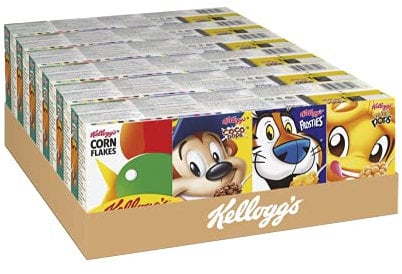 Kellogg's Variety Classic Cerealien | Mini Cornflakes Packungen | 6er Pack mit jeweils 8 Portionspackungen (6 x 205g)