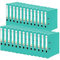 Original Falken 25er Pack PP-Color Kunststoff-Ordner. Made in Germany. 5 cm schmal DIN A4 Pastell-Farbe türkis Ringordner Vegan Aktenordner Briefordner Büroordner Plastikordner Schlitzordner