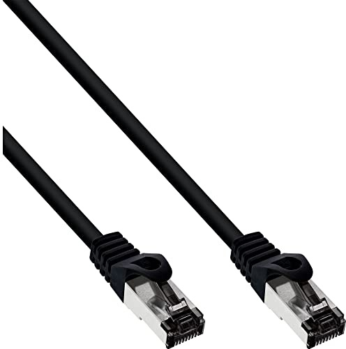 InLine 78800S Patchkabel, S/FTP (PiMf), Cat.8.1, 2000MHz, halogenfrei, Kupfer, schwarz, 10m