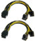 YieJoya Grafikkarte Kabel,8-Pin-auf-8-Pin-PCIe-Adapter-Stromkabel, 2er-Pack 8-Pin-auf-Dual-PCIe-8-Pin (6+2) Grafikkarten-PCI-Express-Stromadapter GPU VGA Bergbau-Videokarten-Konverterkabel