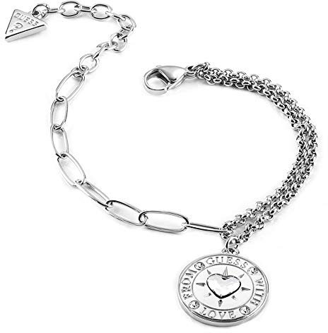 Guess Armband JEWELLERY FROM LOVE HERZ SWAROVSKI, Einheitsgröße, Unkostbare Metalle, Kein Edelstein