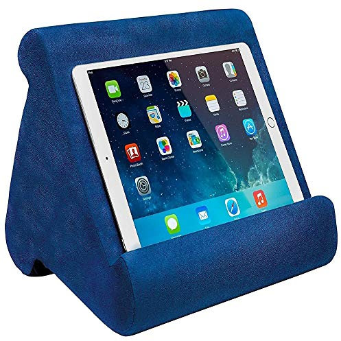 FANIER Support Universel pour Tablette iPad, Pad Pillow Support pour Coussins Souples Multi-Angles pour lecteurs de Livres électroniques, Smartphones, Lecteurs Électroniques, Magazines (Bleu Royal )