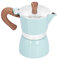 Moka Pot Stovetop Espresso Maker 150ml Aluminio Moka Stove Coffee Maker Octogonal Moka Coffee Pot para la oficina en casa(Verde)