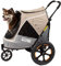 Innopet Sporty Evolution Latte 2-in-1 Hundebuggy und Fahrradanhänger für Hunde - Beige/Grau, 30kg Tragkraft mit Regenschutz - Reflektoren & Sicherheitsleinen - Katzenbuggy und Hundewagen