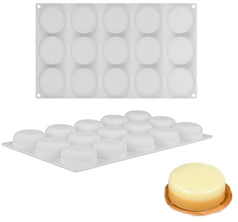 moules en silicone à 15 trous en forme de dôme moule en silicone pour pudding Cuisson Moule En Silicone Pour la cuisson de cupcakes, moules à savon puddings, chocolat, crème glacée, mousse, pain