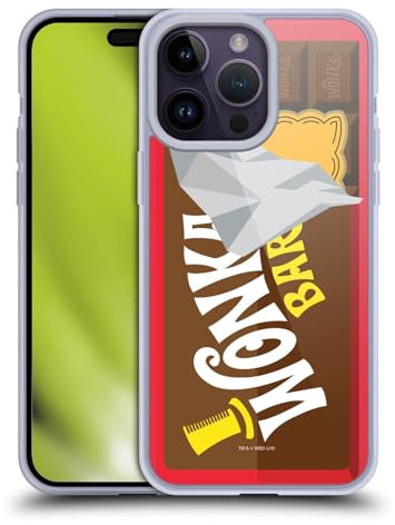 Head Case Designs Offizielle Willy Wonka and the Chocolate Factory Suessigkeiten Bar Grafiken Gelhülle [Militärischer Schutzgrad] Kompatibel Mit Apple iPhone 14 Pro Max Und Kompatibel Mit MagSafe
