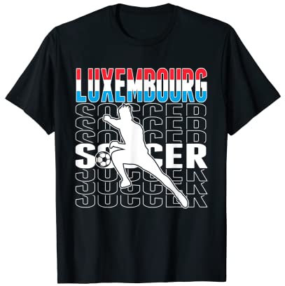 Luxemburg Fußball-Fans Trikot - Luxemburgische Flagge Fußball T-Shirt