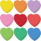 108 Stück herzförmige Papier-Karten in Herzform, große Herzformen, bunte Ausschnitte für Valentinstag, Basteln, Klassenzimmer, Pinnwand, Dekoration, Schule, Bastelprojekte (herzförmig)