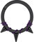 Longbeauty 16G 1.2mm Edelstahl Piercing Ringe Segmentring Clicker Nasenringe Ohrringe Nahtlose Hoops Spikes für Tragus Knorpel Septum Helix, 10mm, Schwarz/Lila