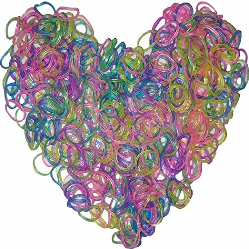 Yowamho 900 gomas elasticas Color Luminoso Mixto con 24 S-clips y 1 ganchillo pequeño, gomas elásticas para pulseras.