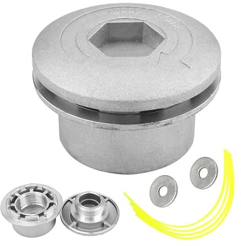 Testina Decespugliatore Universale, Alluminio Testine per Tagliaerba in Alluminio con 4 Linee, Bobine di Ricambio per Sostituire La Bobina delle Parti del Tosaerba, Accessori Testa Tosaerba Adatto