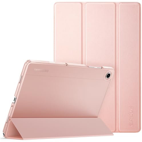 CACOE Case for Samsung Galaxy Tab A9+ Plus Tablet 11 Inch 2023, Ultra Slim Folding Hard Back Shell Stand Cover for Samsung Tab A9+ 11 Inch Tablet, Rose Gold