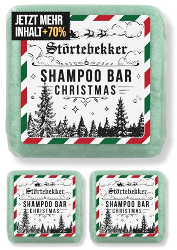 Störtebekker® Premium Shampoo Bar Weihnachtsedition Zimt-Orange Duft (3x) - Festes Shampoo Herren & Damen - 3in1 Duschseife Männer für Haare, Kopfhaut & Bart - vegan, handgefertigt - 3x100g