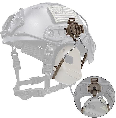Qavctw 2 Stück schnelles taktisches Helm Zubehör, Schienenaufhängung, Kopfhörer Halterung für schnelles AF Schienensystem für Airsoft Aktivitäten, Gehörschutz, erweiterter Modus