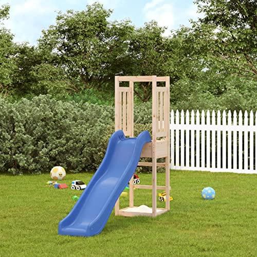 Camerina Casetta con Scivolo in Legno Massello di Pino,Casetta con Scaletta,Sport e Giochi all'aperto,Set e Attrezzature per Area Giochi(SPU:3155942)