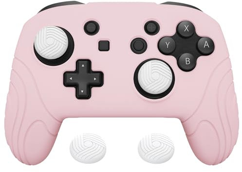 PlayVital Coque pour Switch Pro Protection Manette pour Nintendo Switch Pro,Étui Housse avec Capuchon Joystick,Antidérapante-Noir,Édition Samouraï