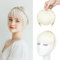 S-noilite Stirnband Mit Pony Fransen, Front Haar Perücke, Synthetische Geflochtene Haarverlängerungen Haarteil, Bleichblond