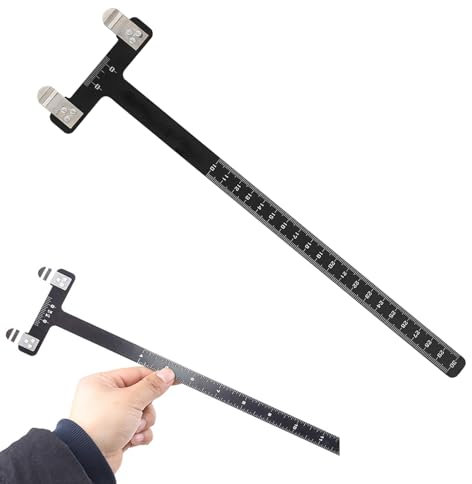 JINJUMEI T-Shaped Bow Square Ruler, Bogensaite Nocking Points Zange Saiten Klopfset T-Form Bogen Quadratisches, Tuning-Zubehör für Compound- und Recurve-Bögen, Recurve-Bogen-T-Lineal