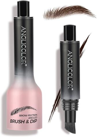 Augenbrauenpinsel, Wasserfest Augenbrauenstift Härchenzeichnung, Wischfest Langanhaltend Abgewinkelter Augenbrauen Bürste, 3D Microblading Eyebrow Pencil Erzeugt Natürliche Augenbrauen (Chocolate)