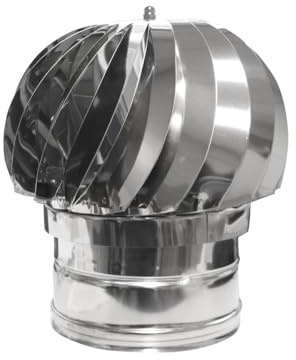 PIKAPPA 1322I Aspiratore eolico in Inox a base tonda per condotti e canne fumarie ø 200 mm.
