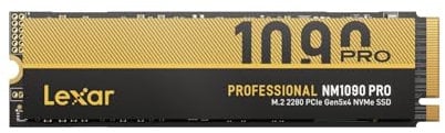 Lexar NM1090 PRO 2TB PCIe 5.0 Gen5 NVMe SSD - Bis zu 14.000MB/s, Erweiterte Thermokontrolle, DirectStorage-SSD für AI-Lasten, Gaming & Content-Erstellung Laptop/PC