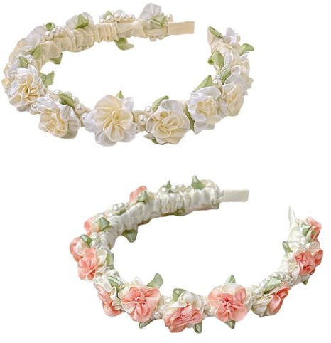 Römische Göttin Haarreif, Perlen Jasmin Stirnband, Damen Haarband Kopfschmuck Braut, Mädchen Lorbeerkranz Haarschmuck Hochzeit Boho Blatt Haar Krone Accessories