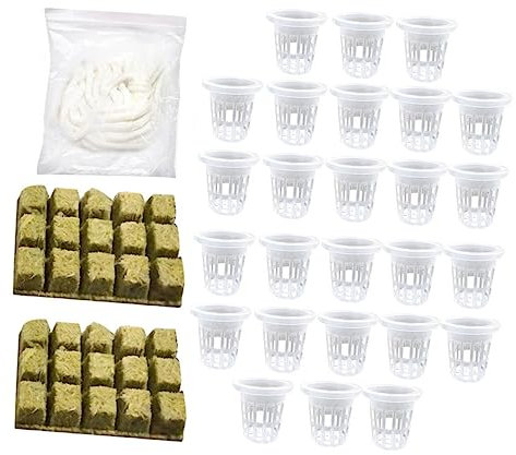 TOYANDONA Anzuchtwürfel Und Netzbecher Für Hydroponik Selbstbewässernder Dochtschnur Aus Baumwolle Für Keimung Pflanzenvermehrung Und Aquaponik-systeme