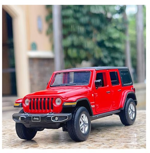 Alloy Car Scala Model 1 32 Per Jeep JEEP Sahara Wrangler Sei Giri Sterzo Ammortizzatore Suono E Luce Giocattolo Collezione Di Auto Veicolo Da Collezione