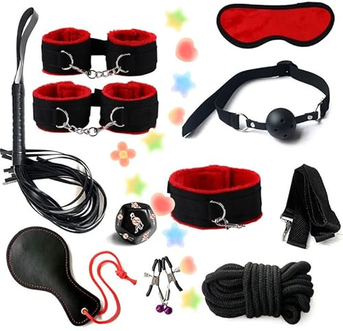 Set di 10 pezzi Classico in Pelle Morbida Camera da Letto Fitness Multifunzione Combinazione Regolabile, Cinturino in Nylon E Racchetta In Pelle Combinazione - D7