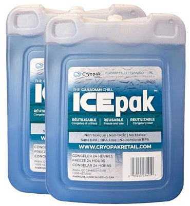 Cryopak ICEpak – Bloc Réfrigérant Rigide Réutilisable pour Glacières et Sacs Isothermes, sans BPA, Non Toxique, Compatible Congélateur