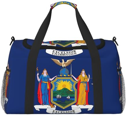 Tragetasche mit New York-Flagge, für Damen und Herren, Reisetasche, Umhängetasche, Umhängetasche, Arbeitshandtaschen, Alltag, Hobo-Tasche