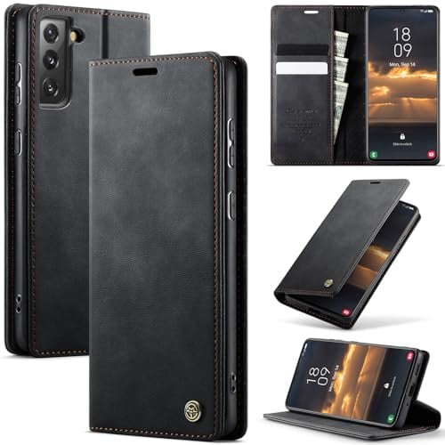 Lonjanfon Coque pour iPhone 14 Pro 5G,Noir | Premium Housse Cuir[RFID Blocage][Etui à Rabat][Pochette de Portefeuille]Antichoc Flip Case Étui pour iPhone 14 Pro