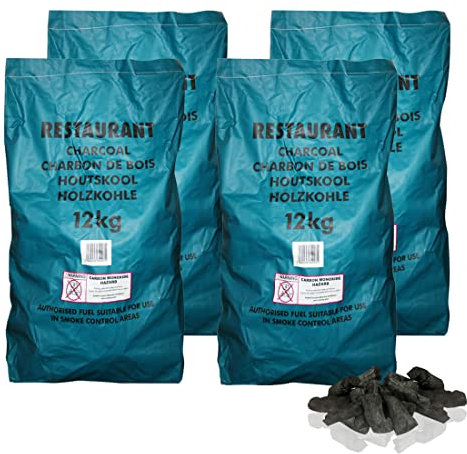 The Chemical Hut 48KG of Premium Grade Large Lumpwood Restaurant Cooking Charcoal (280L)