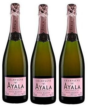 Lot de 3 Champagnes Ayala Rosé Majeur 75cL