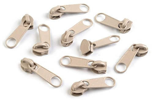 Schnoschi 15 Zipper beige passend für endlos Reißverschluss mit 3 mm Laufschiene